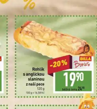 Billa Rohlík s anglickou slaninou nabídka