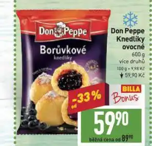 Billa Don peppe knedlíky ovocné nabídka
