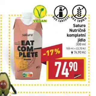 Billa Saturo nutričně kompletní jídlo nabídka
