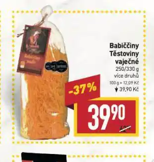 Billa Babiččiny těstoviny nabídka
