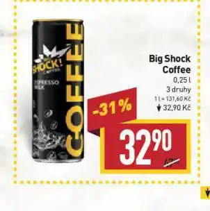 Billa Big shock energy drink nabídka