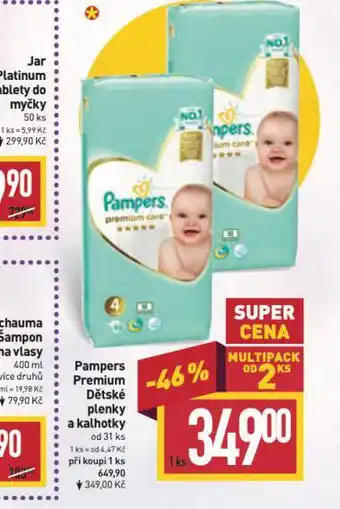 Billa Pampers pleny nabídka
