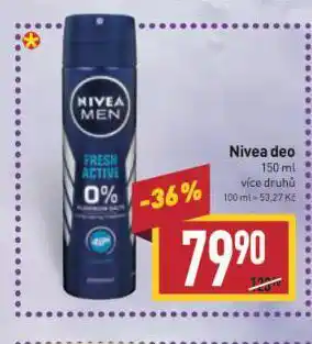Billa Nivea deodorant nabídka