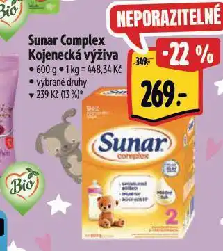 Albert Sunar kojenecká výživa nabídka