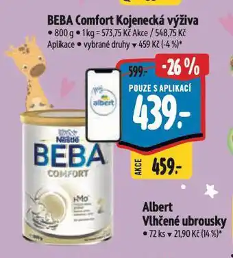 Albert Beba kojenecká výživa nabídka