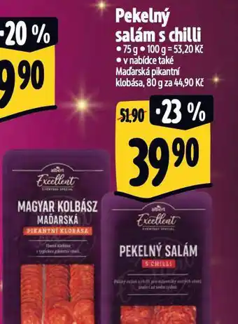 Albert Pekelný salám s chilli nabídka