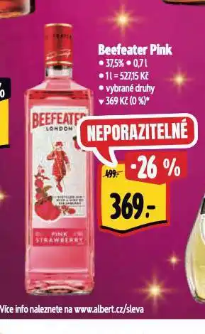 Albert Beefeater gin nabídka