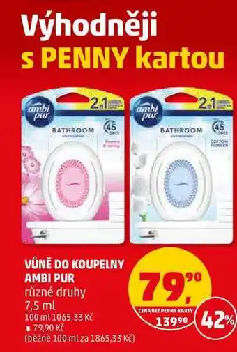 Vůně do koupelny ambi pur různé druhy, 7,5 ml