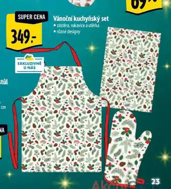 Albert Vánoční kuchyňský set • zástěra, rukavice a utěrka nabídka