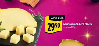Albert Gouda mladá 48% bloček 100 g nabídka