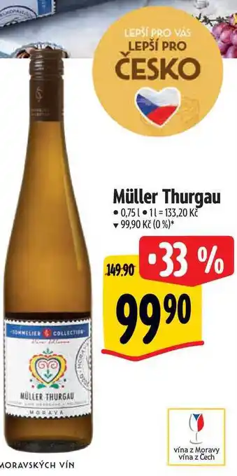 Albert Müller thurgau 0,75 l nabídka