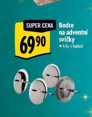 Bodce na adventní svíčky • 4 ks