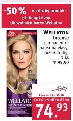 Rossmann Wellaton intense permanentní barva na vlasy nabídka