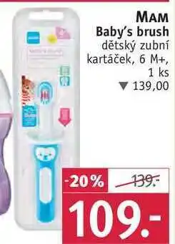 Rossmann Mam baby's brush dětský zubní kartáček nabídka