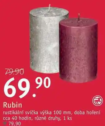 Rossmann Rubin rustikální svíčka nabídka