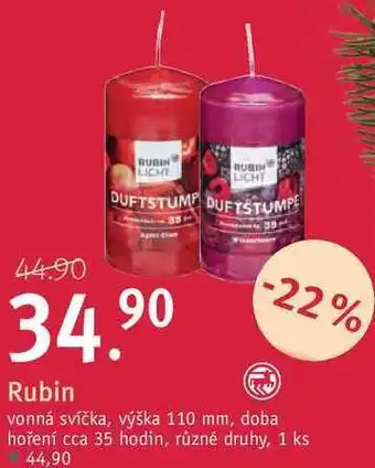 Rossmann Rubin vonná svíčka nabídka