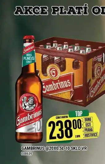 Tamda Foods Gambrinus @20x0,5l 10 sklo vr nabídka