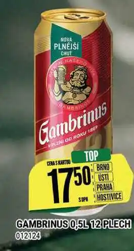 Tamda Foods Gambrinus 0,5l 12 plech nabídka