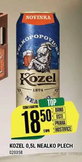 Tamda Foods Kozel 0,5l nealko plech nabídka