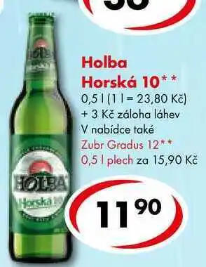 CBA Holba horská 10, 0,5 l nabídka