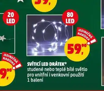 Penny Market Svíticí led drátek nabídka
