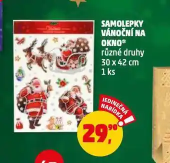 Penny Market Samolepky vánoční na okno nabídka