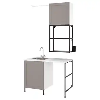 IKEA Enhet praní, antracit/šedý rám, 139x63.5x87.5 cm nabídka