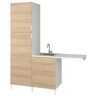 IKEA Enhet praní, bílá/vzor dub, 183x63.5x222.5 cm nabídka