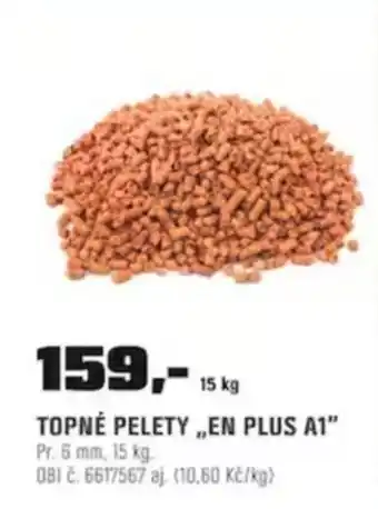 OBI TOPNÉ PELETY EN PLUS A1 nabídka