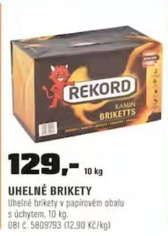 OBI UHELNÉ BRIKETY nabídka