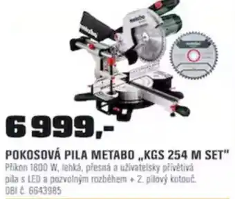 OBI POKOSOVÁ PILA METABO ,,KGS 254 M SET nabídka