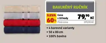 Penny Market BAVLNĚNÝ RUČNÍK nabídka
