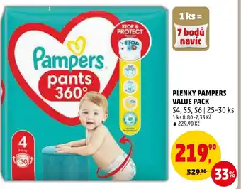 Penny Market PLENKY PAMPERS VALUE PACK nabídka