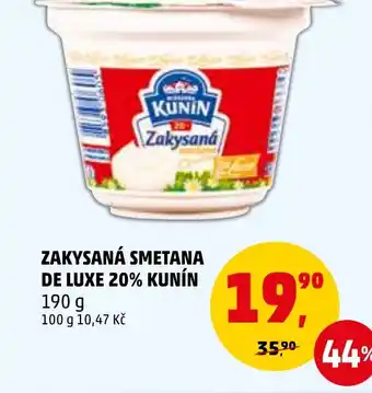 Penny Market ZAKYSANÁ SMETANA DE LUXE 20% KUNÍN nabídka