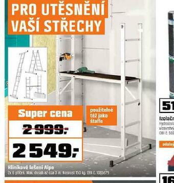 OBI Hliníkové lešení alpe nabídka