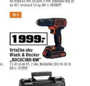 OBI Vrtačka aku black&amp;decker nabídka