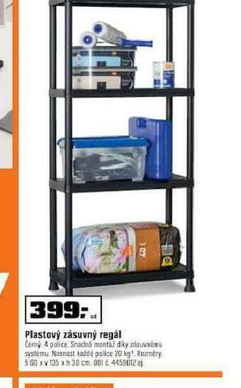 OBI Plastový zásuvný regál nabídka