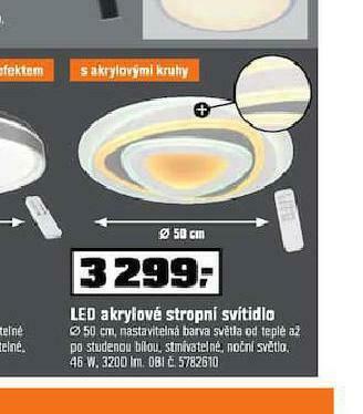 OBI Led akrylátové stropní svítidlo nabídka
