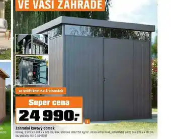OBI Zahradní domek kovový nabídka