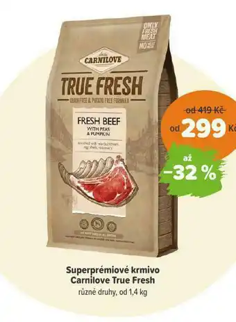 Pet Center Superprémiové krmivo carnilove true hresh nabídka