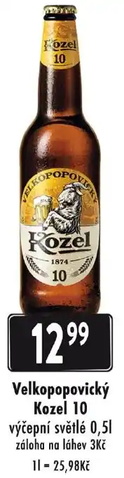 Qanto Velkopopovický Kozel 10 nabídka