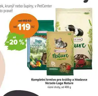 Pet Center Kompletní krmivo pro králíky a hlodavce versele laga nature nabídka