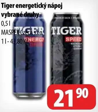 Partner Maloobchodní síť Tiger energetický nápoj vybrané druhy nabídka