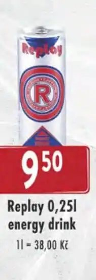 Astur&Qanto Replay 0,25L energy drink nabídka