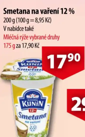 CBA Smetana na vaření 12% 200 g nabídka