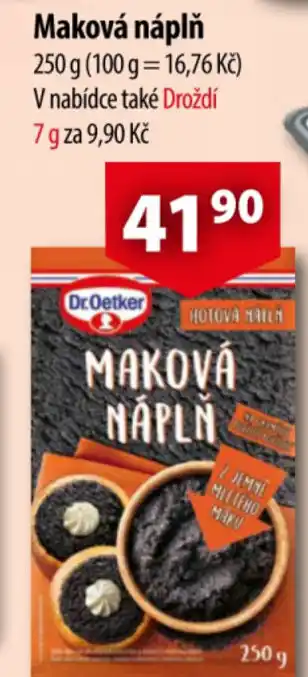 CBA Maková náplň 250 g nabídka
