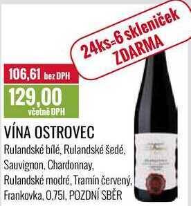 Ratio Vína ostrovec 0,75l nabídka
