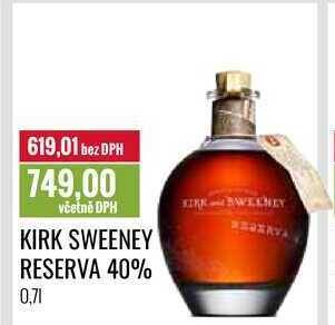 Ratio Kirk sweeney reserva 40% 0,7l nabídka