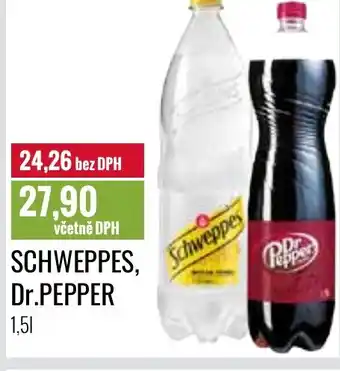 Ratio SCHWEPPES, Dr.PEPPER 1.5 l. nabídka