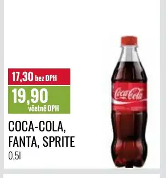 Ratio COCA-COLA, FANTA, SPRITE 0,5 l. nabídka